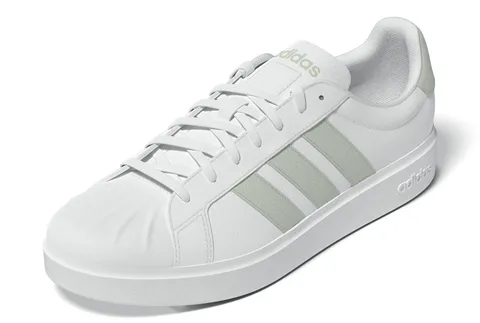 adidas Donna Streettalk Shoes, Ftwr White/Linen Green/Ftwr White, 43 1/3 EU
