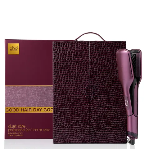 ghd Set Regalo Duet Style Cherry Chic, Piastra Asciugacapelli Professionale in Tonalità