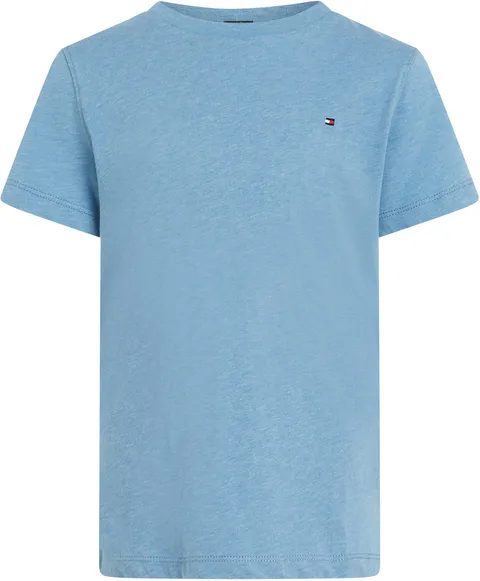 Tommy Hilfiger Bambino T-Shirt Maniche Corte Scollo Rotondo, Blu (Dark Allure Heather)