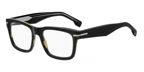 HUGO BOSS Montatura BOSS 1720 Black striped white 53/20/150 Uomo