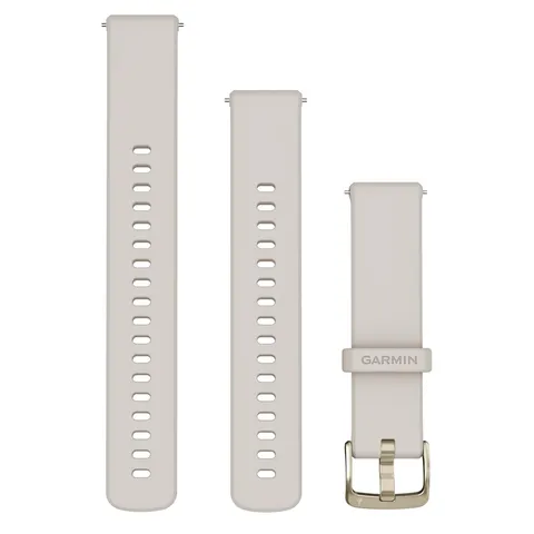 Garmin Cinturino Silicone 18mm Ivory & Soft Gold