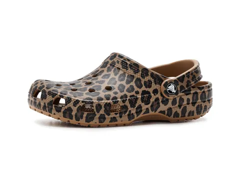 Crocs Zoccoli Classici Unisex per Bambini, Leopardo Seppia, 29/30 EU