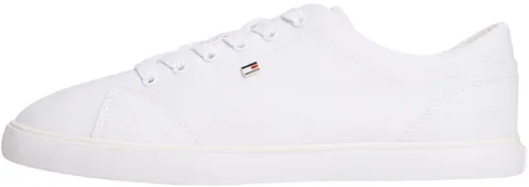 Tommy Hilfiger TH Low Profile Vulc Canvas Fw0fw09102, Basso Top Donna, White (White), 35 EU