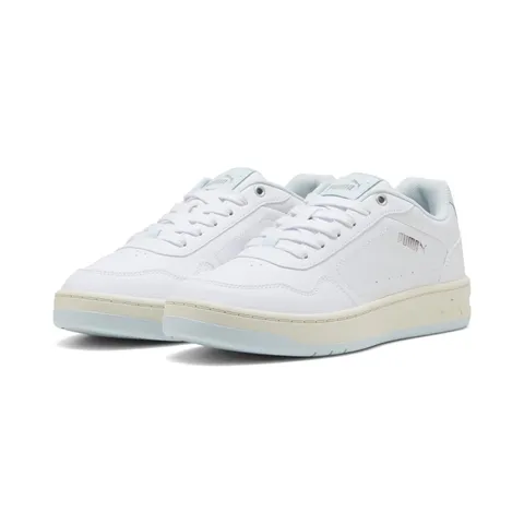 PUMA Court Classy, Scarpe da Ginnastica Donna, Vetro Mare Bianco Argento, 36 EU