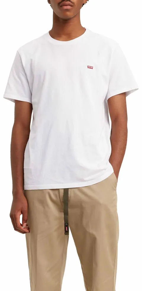 Levi's Big & Tall Original Housemark Tee, Uomo, White +, 3XL
