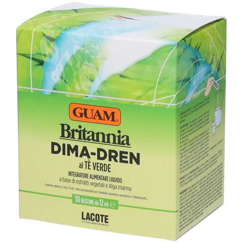 Guam Dima-Dren al Tè Verde Integratore Alimentare Estratti Vegetali e Alga Marina