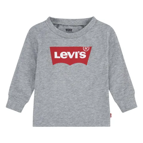 Levi's Lvg Ss Batwing Tee 3e4234, Bambine e ragazze, Grigio (Light Grey Heather/Red), 3