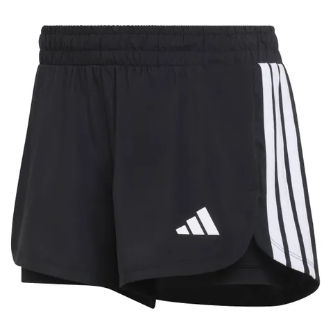 adidas Donna Pacer Workout Woven 2In1 Shorts, Black, XS