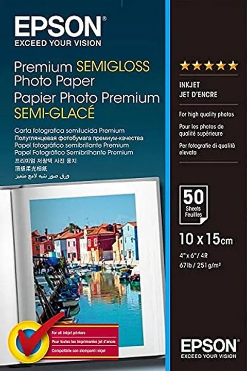 Epson S041765 Carta Fotografica Semiglossy A6