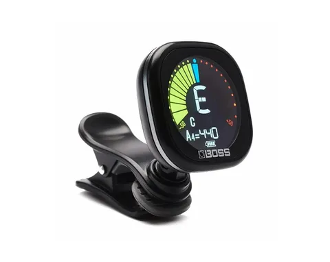 BOSS TU-05 Clip-On Accordatore per Chitarra, Grande Display a Colori e la Praticità della