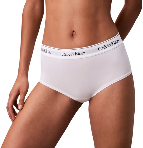 Calvin Klein Donna Pantaloncini Hipster con Fascia con Logo, Bianco (White), L