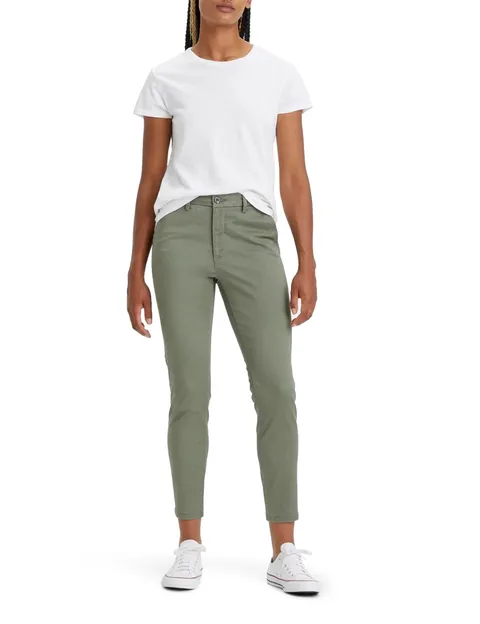 Dockers Weekend Chino Skinny Fit, Extratall, Pantaloni Casual Donna, Camo, 25W
