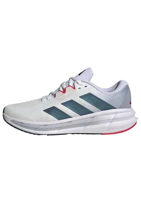 adidas Uomo Questar 3 Running Shoes, Cloud White/Core Black/Pure Ruby, 40 EU