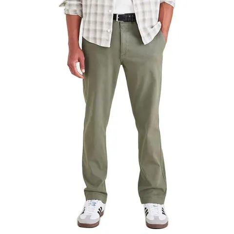 Dockers Smart 360 Flex California Khaki Slim, Casual Chinos Uomo, Verde (Camo), 30W / 32L