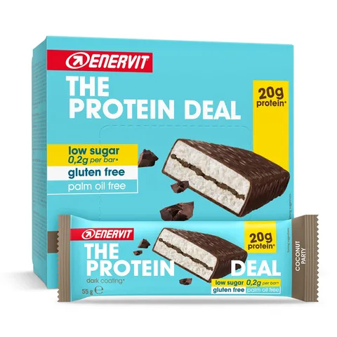 Enervit, The Protein Deal Coconut Party, Barrette Proteiche, Gusto Cocco e Cioccolato