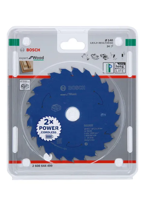 Bosch Accessories Lama Per Sega Circolare Expert For Wood (Legno, 140 x 20 x 1.8 mm, 24