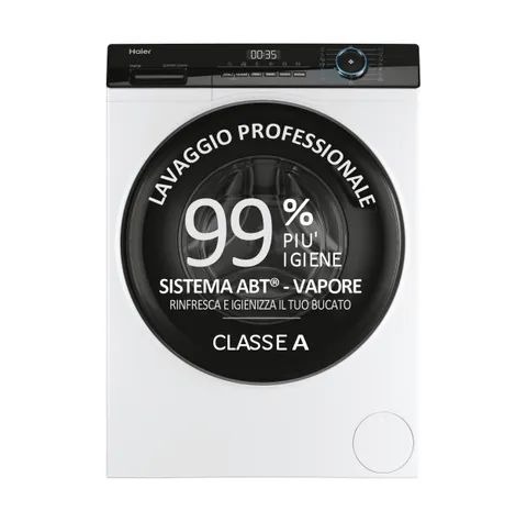 Haier I-Pro Serie 3, Lavatrice a carica frontale 8 KG, Libera Installazione, Classe A