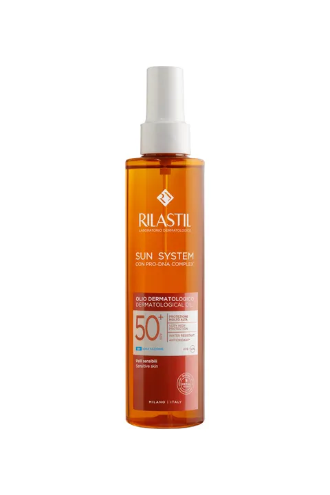 Rilastil Sun System Olio Dermatologico SPF50+, Olio Dermatologico Solare, Protezione
