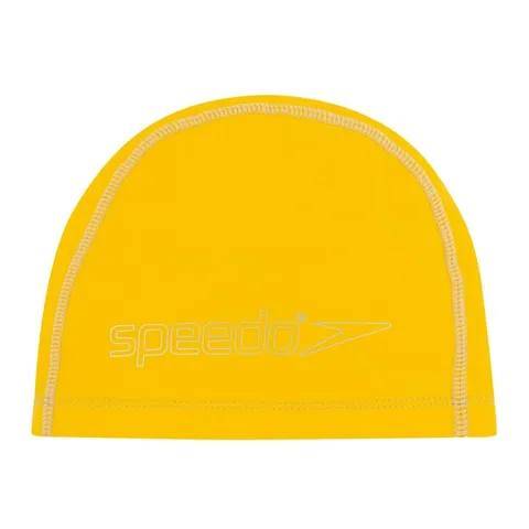 Speedo Junior Pace Swimming Cap | Kids Swim | Dry Hair, Yellow, One Size