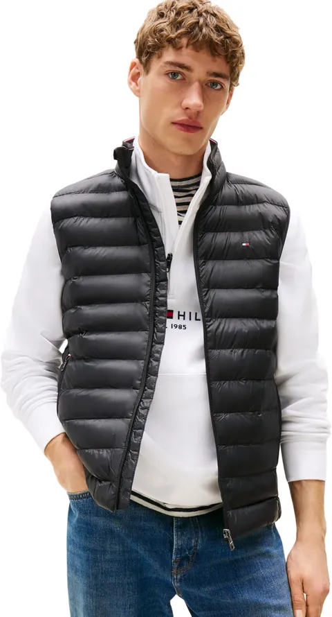 Tommy Hilfiger Gilet da uomo CORE Packable Riciclato MW0MW39989, Nero, M