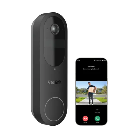 Reolink Doorbell Camera a batteria, Video Doorbell Camera di sicurezza 2K, Visuale 150°x150°, WiFi 2,4/5 GHz, a batteria o via cavo, Audio bidirezionale, Persone/Veicoli/Pacchi (Chime non incluso)