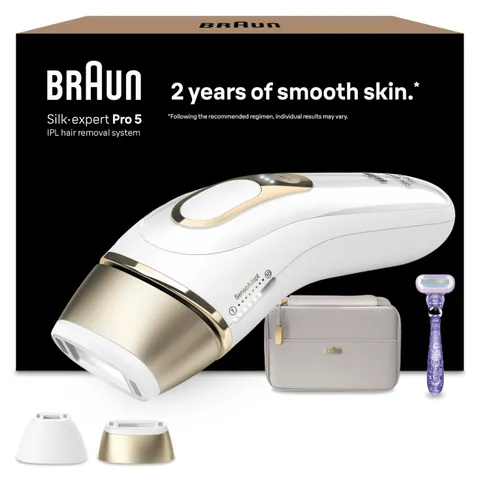Braun Silk Expert Pro 5 Epilatore LUCE Pulsata Alternativa al laser, Ideale per Zone