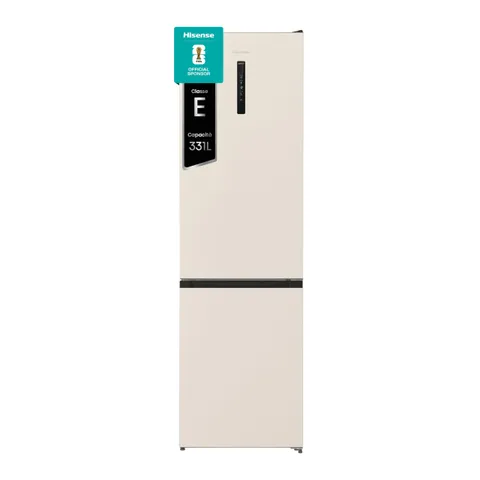 Hisense RB434N4CRE Frigorifero Combinato, Total No Frost, Colore Beige, Eco mode