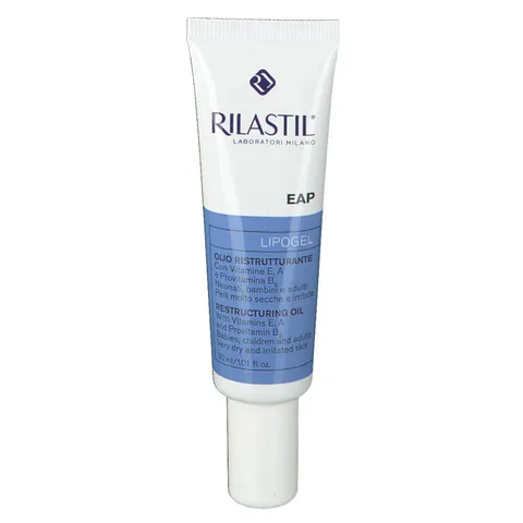 Rilastil EAP Lipogel Olio Ristrutturante Viso, Labbra e Corpo, Idratante e Lenitiva con