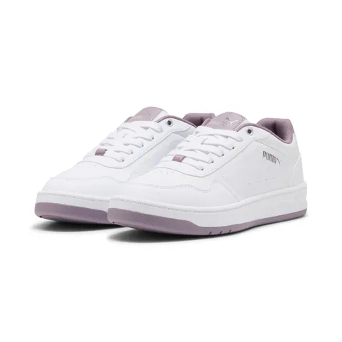 PUMA Court Classy, Scarpe da Ginnastica Donna, White Plum Jam Silver, 38.5 EU