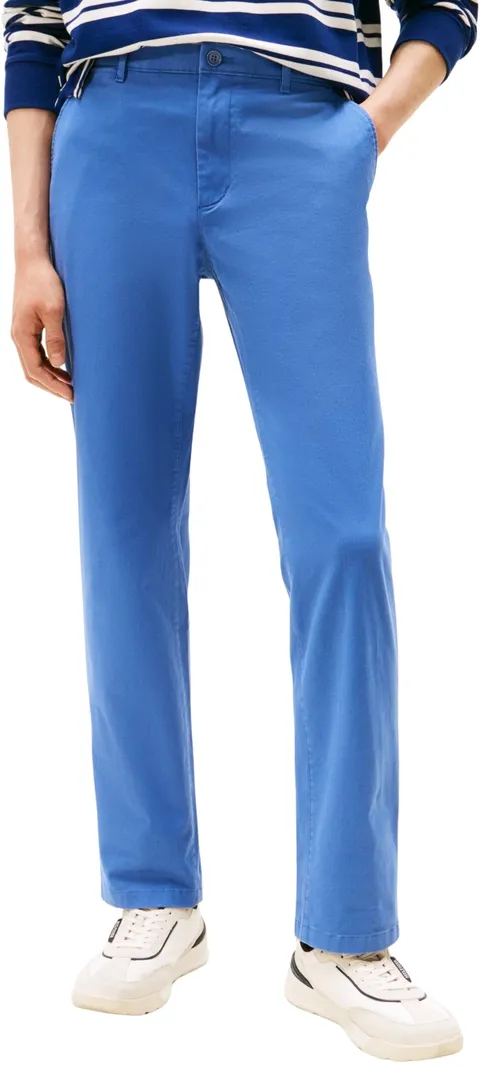 Tommy Hilfiger Uomo Pantaloni Chino Core Denton Essential Twill Straight Fit, Blu (Angora
