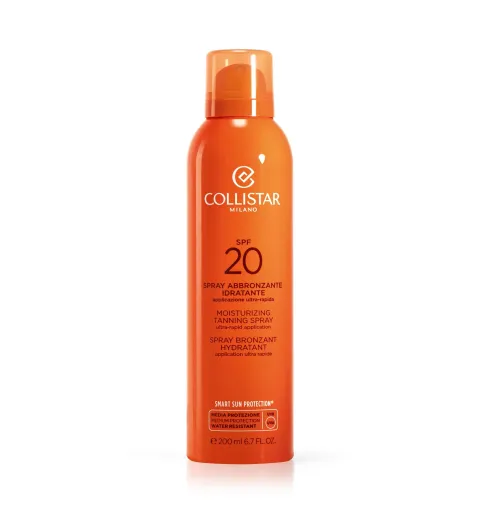Collistar Spray Abbronzante Idratante Protezione SPF 20, Spray Corpo Ultra Fresco Facile