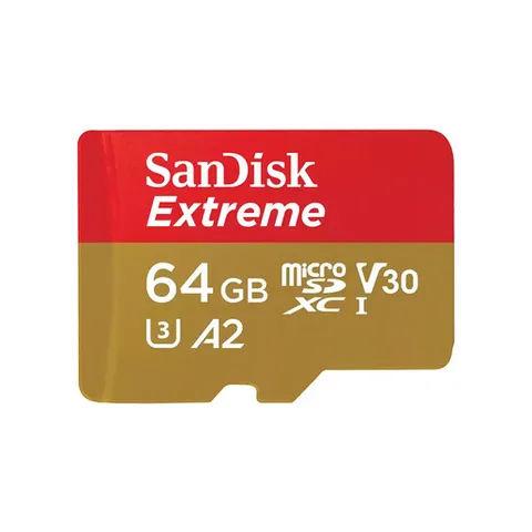 SanDisk Extreme 64 GB scheda microSDXC e adattatore SD e RescuePRO Deluxe, fino a 170 MB/s, con prestazioni app A2, UHS-I, classe 10, U3, V30