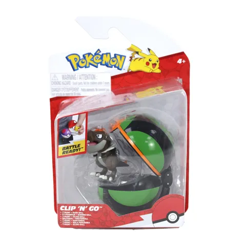 Pokémon Clip 'N' Go Tyrunt and Dusk Ball - Include personaggio da battaglia da 5,1 cm e
