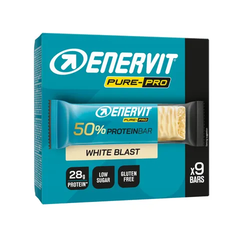 Enervit Pure-Pro Protein Bar 50% White Blast, Barretta Proteica, 28g Proteine, Per