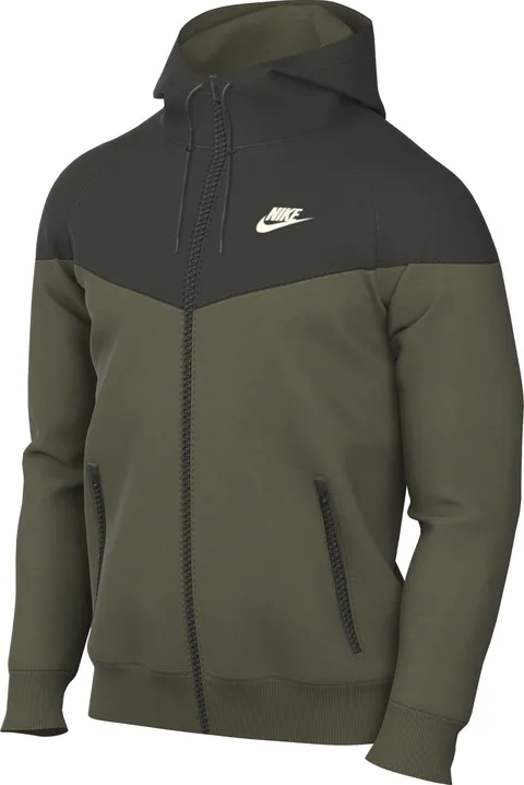 Nike Giacca Con Cappuccio Sportswear Windrunner - Uomo, Oliva Media/Sequoia/Sail