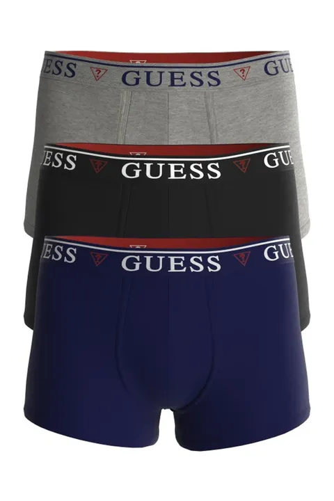 Guess Brian Hero - Boxer Uomo in Cotone Elasticizzato, Pacco da 3