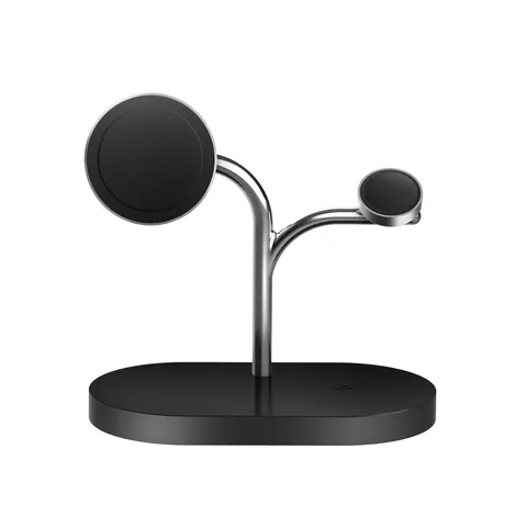 Wireless Charger Caricatore Wireless 3-in-1 con Ricarica Rapida 15W, Adattatore e cavo