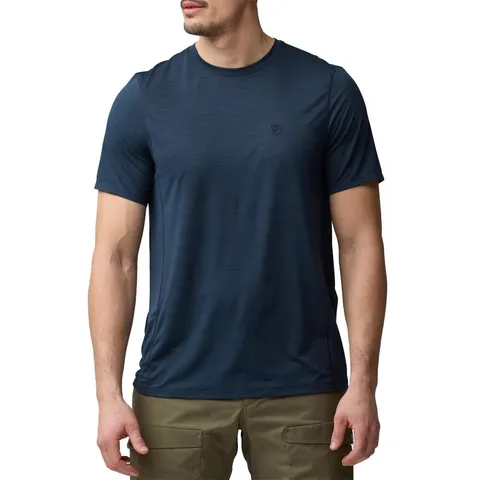 Fjallraven 12600257-555 Abisko Lite SS M Maglia Lunga Uomo Dark Navy Taglia M