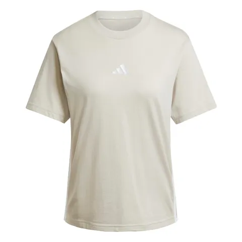adidas Donna Essentials 3-Stripes Cotton Shirt, wonder alumina/white, M