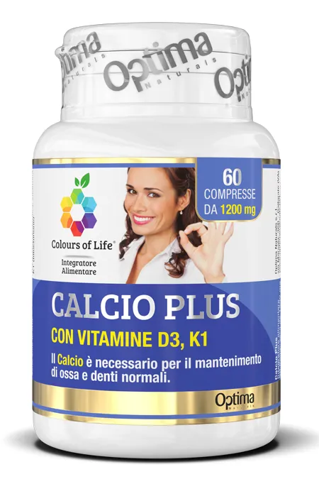 Calcio Plus - Integratore di Calcio - per Mantenimento di Ossa e Denti - Senza Glutine