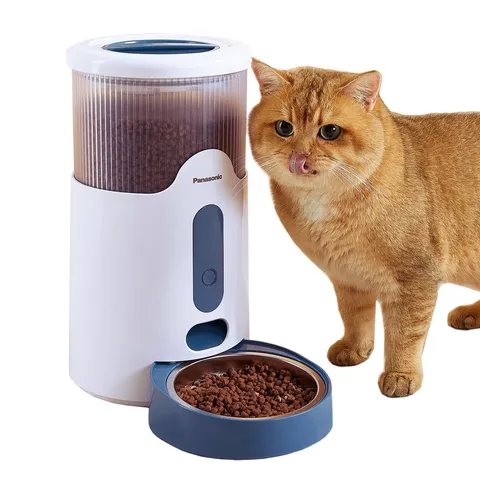 Panasonic CP-JNF01-W Dosatore di Cibo Smart per Animali, Mangiatoia Automatica per Gatti
