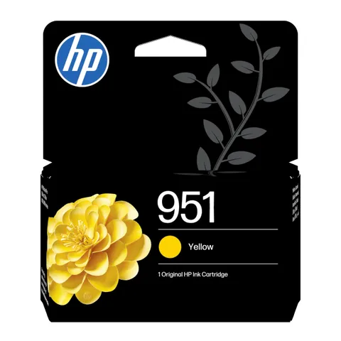 HP 951 Giallo CN052AE, Cartuccia Originale da 535 Pagine, Capacità Standard, Compatibile con Stampanti OfficeJet Pro 251, 276, 8100, 8600, 8610, 8616, 8620, 8640