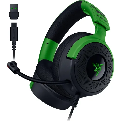 Razer Kraken V4 X Minecraft Edition - Cuffia da gioco USB cablata per PC (Driver TriForce