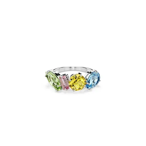 Swarovski Anello Gema, Taglio misto, Multicolore, Placcato rodio
