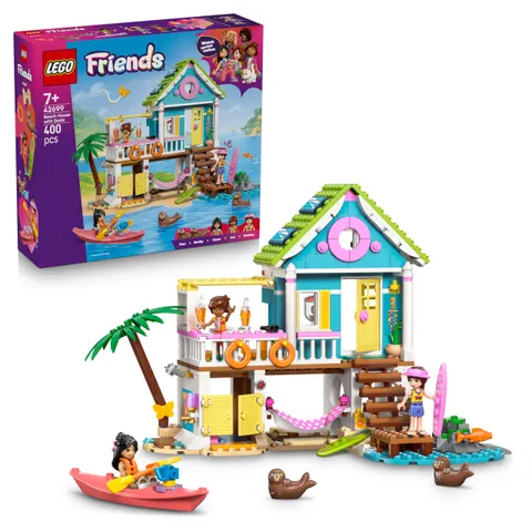 LEGO Friends Casa sulla Spiaggia con Foche Giocattolo - Miniatura da Costruire con 3 Mini