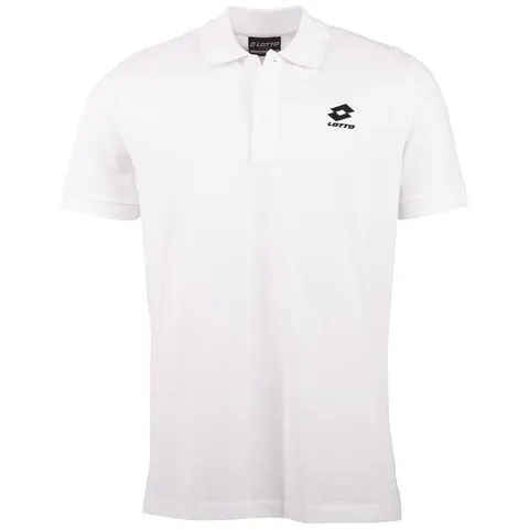 Lotto 1124003 - Polo da Uomo, vestibilità Normale, Taglia M, Colore: Bianco Chiaro