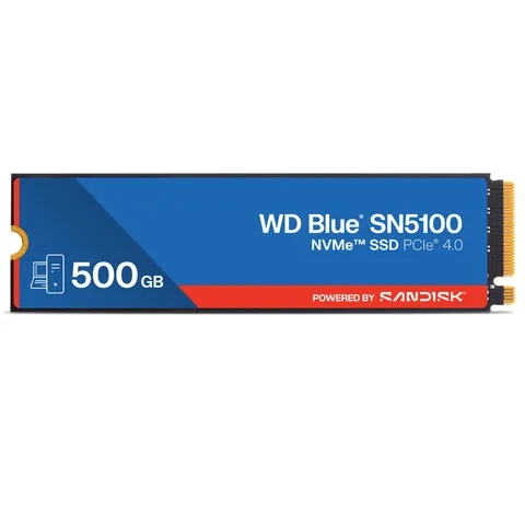 WD Blue SN5100 NVMe SSD 500GB (Fino a 6.600MB/s velocità di lettura, M.2 2280, PCIe Gen