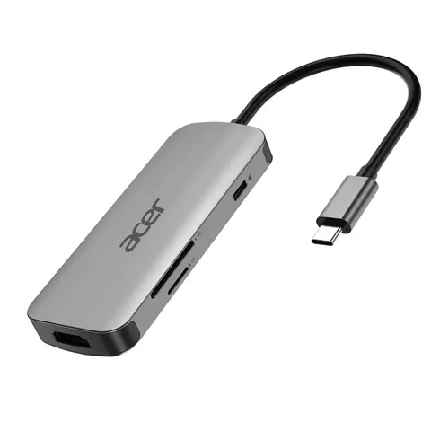 Acer Adattatore Multiporta USB TYPE-C 7 in 1, Dongle, Adattatore Universale da Viaggio