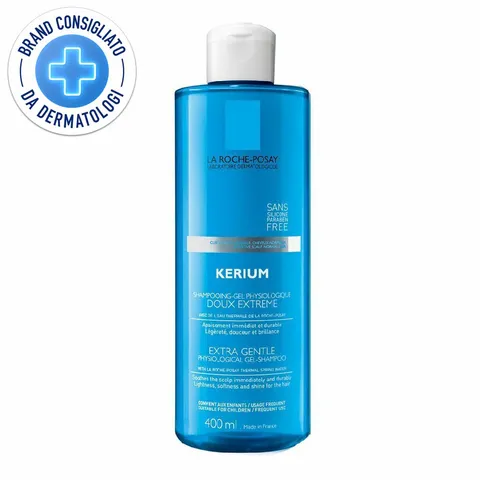 La Roche Posay Kerium, Shampoo Extra Delicato, Per Cuoio Capelluto Sensibile, Effetto