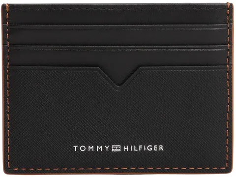 Tommy Hilfiger TH Edge CC Holder AM0AM13793 - Porta carte da uomo, taglia unica, colore: Nero, Nero (Nero), One Size